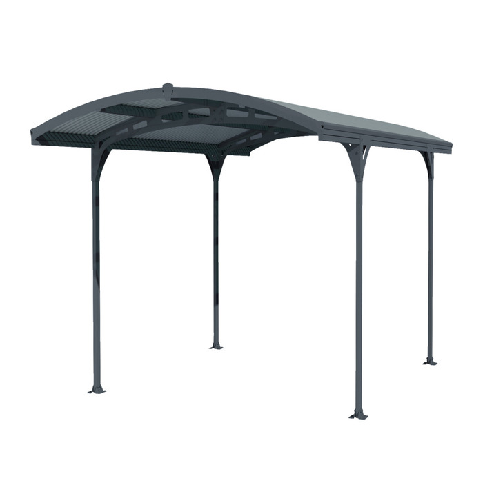 Carport single antracitgrå 494,5 x 287,5 cm